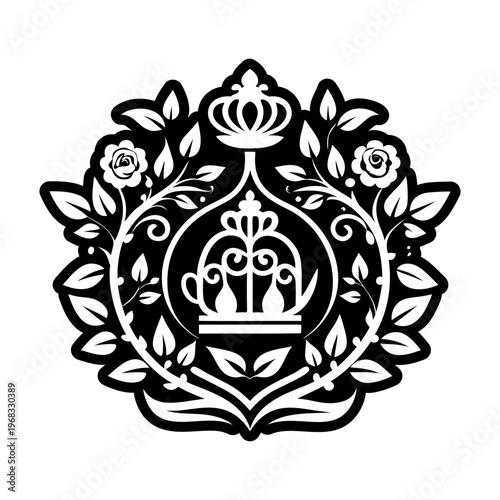 Royal garden icon in glyph style