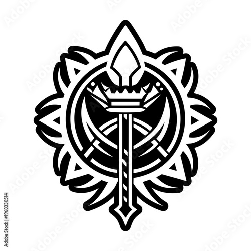 A filled style icon of king staff