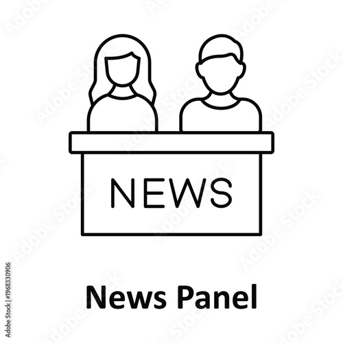 News Panel  Vector icon which can easily modify or edit