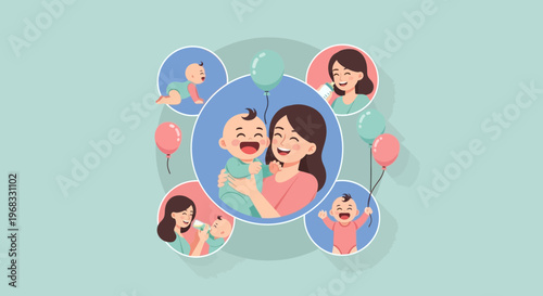 Mother and Child Stages of Growth Celebration.