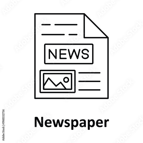 Newspaper Vector icon which can easily modify or edit