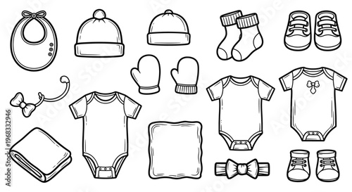 Baby clothes and accessories illustration 16.