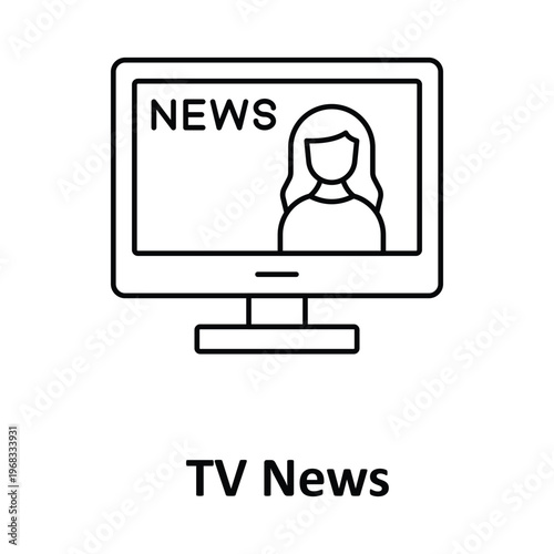  TV News Vector icon which can easily modify or edit