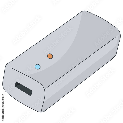 USB Flash Drive Storage Device Flat Illustration