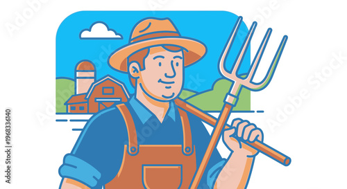 Man wearing overalls and a hat.