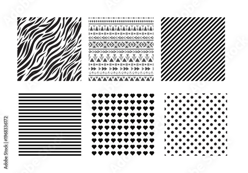 Seamless Texture Patterns Set Modern Background Collection