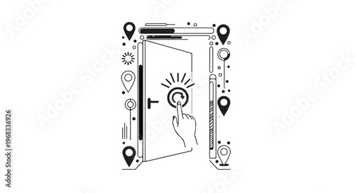 augmented reality interface with hand touching screen