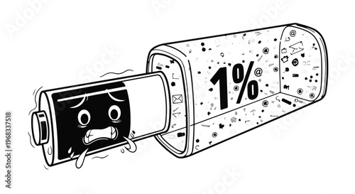 tired battery running out of power low energy