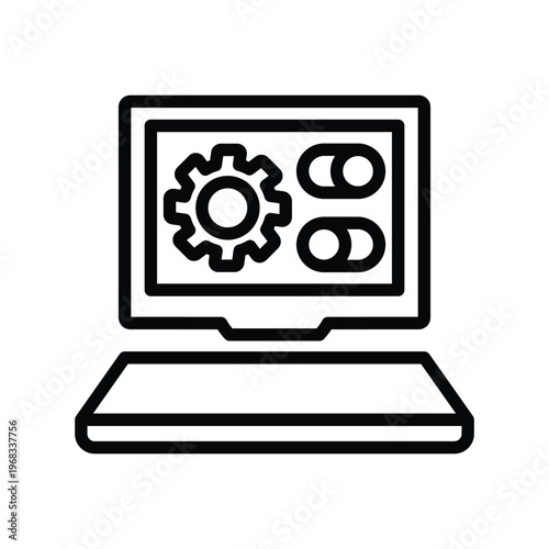 Laptop configuration icon