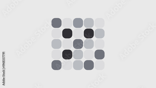 Abstract rounded square pattern on white – Ideal for corporate backgrounds, tech branding, or modern stationery textures.