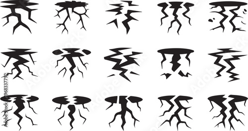 Abstract Black Ink Rorschach Test Inkblot Patterns Art vector design on transparent background