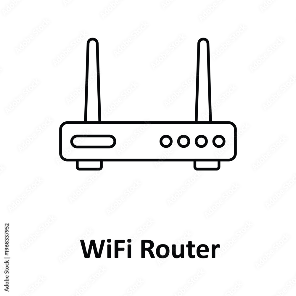 Obraz premium WiFi Router Vector icon which can easily modify or edit
