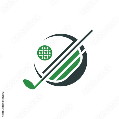 Golf club integrated with a globe symbolizing worldwide golf community