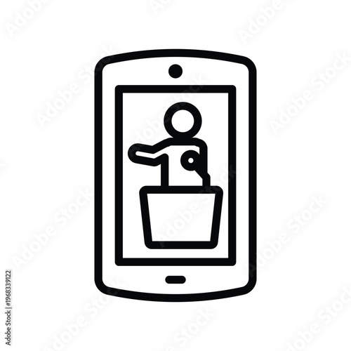 Online video conference icon