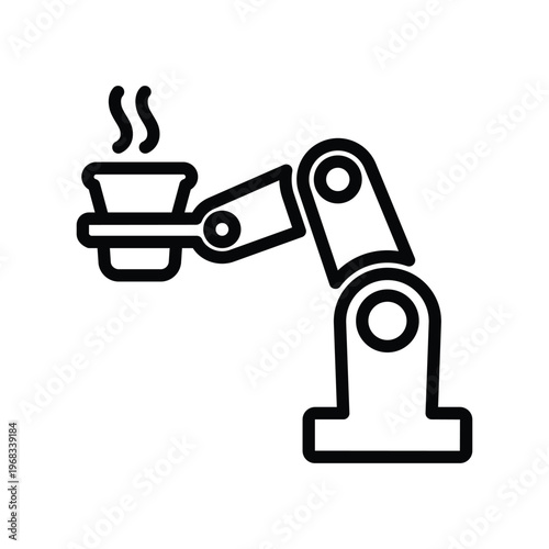 Robot barista icon
