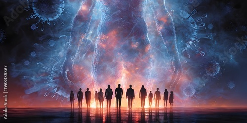 Standing Before the Unseen Forces, ai generated.