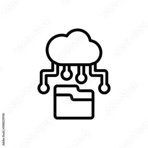 Cloud Data Sharing Icon