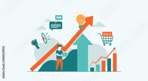 Business Growth Success Chart.