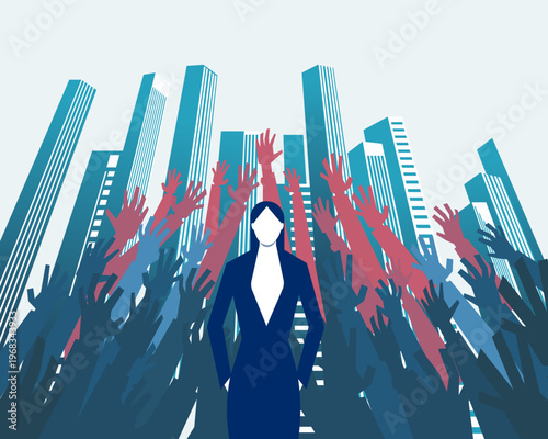 A political or business leader who receives overwhelming attention or support from the public.