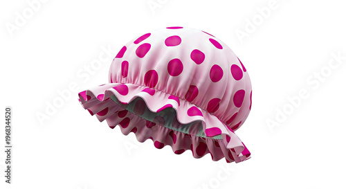 Pink Polka Dot Shower Cap