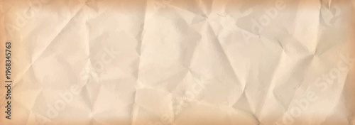 Texture carton old and craft paper vintage with folded crumpled nude beige bg. Background brown grunge and blank wrinkle archive with letter parchment rip. Notebook teture piece and isolated craft.