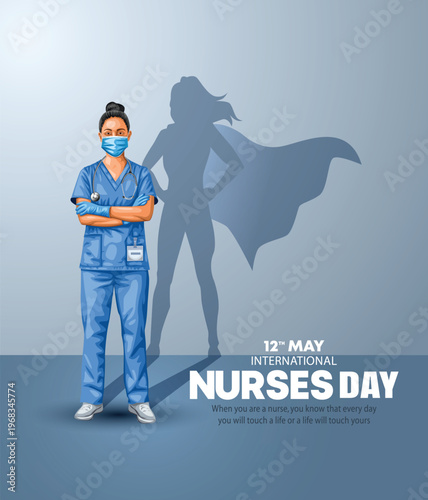 12th May. happy International Nurse Day background. abstract Vector illustration design
