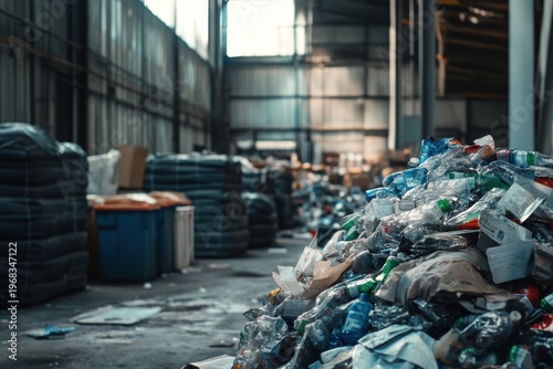 Recycling centers promote circular economy practices in a waste management facility