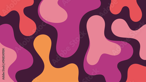 Abstract Colorful Organic Shapes Background Modern Fluid Design