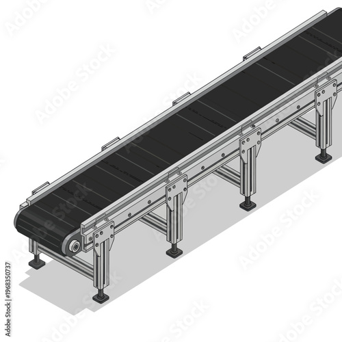 Industrial Conveyor Belt System for Manufacturing and Logistics.