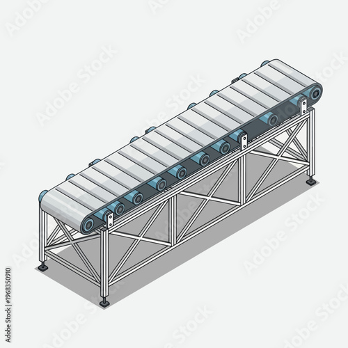Industrial Conveyor Belt System for Manufacturing and Logistics.