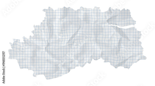 Paper piece rip with background torn square grid and school education collage vector. Isolated scrapbook blue with letter old template and illustration copybook checkered. Crumpled texture paper.