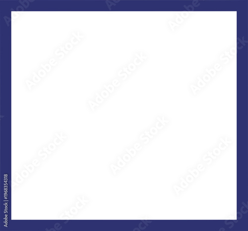 Blue Border Frame Rectangle Shape.