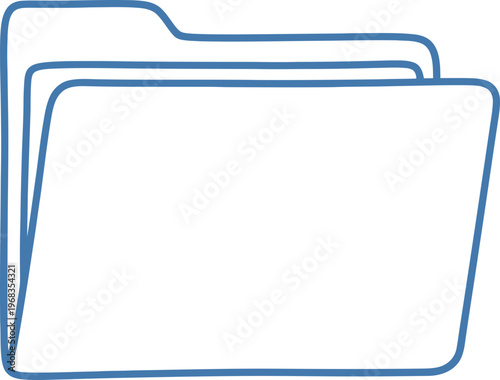 Blue File Folder Office Supplies.