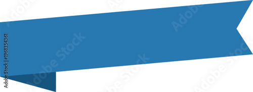 Blue Ribbon Banner Shape Decoration.
