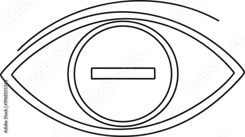 Closeup of eye with iris blocked.