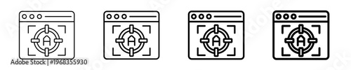 Target Icon Set Different Style Collection