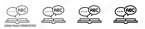 Speech Bubble Icon Set Different Style Collection