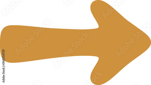 Large Orange Right Pointing Arrow Sign.