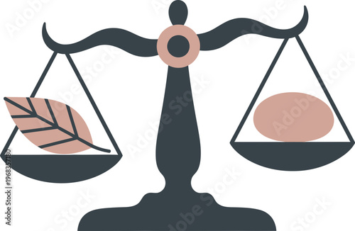 Scales with leaf and egg balance.