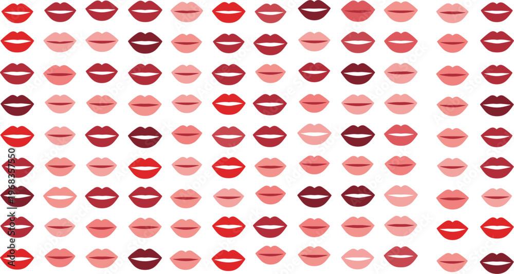 © MdNazmul - Lips vector set with different lipstick shapes and colors beauty fashion collection for makeup design cosmetics illustration and feminine patterns