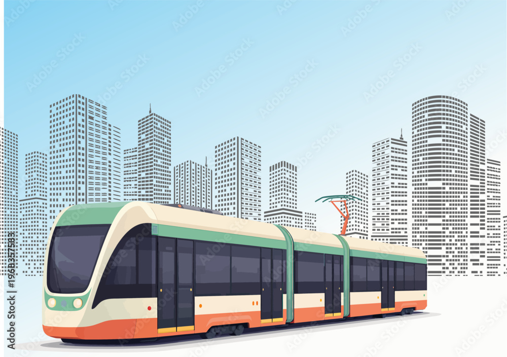 Fototapeta premium 077-06-modern city tram