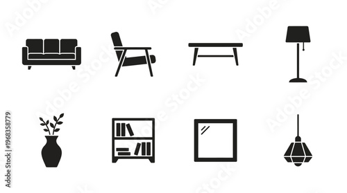 Modern Home Furniture and Decor Icons