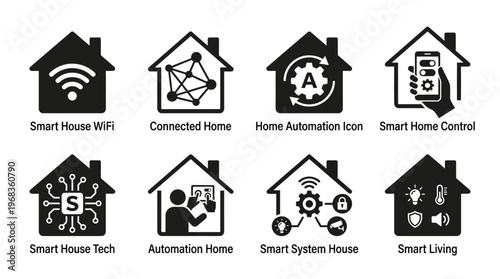 Smart Home Devices and Automation Icons