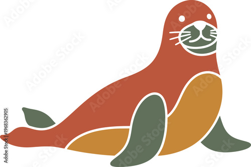 Cartoon Seal Marine Mammal Animal.