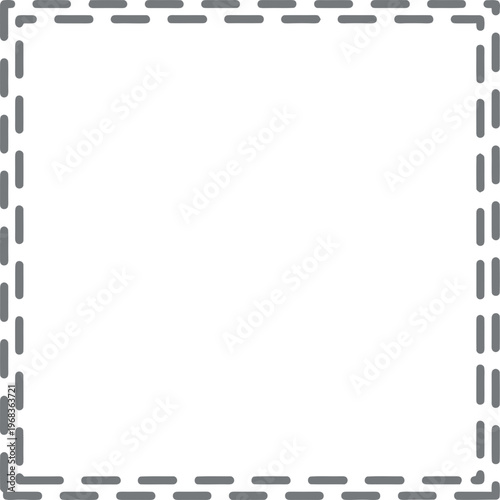 Dashed line square border frame.