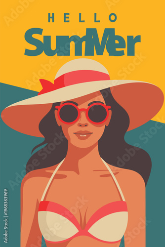 Nautical summer greeting card