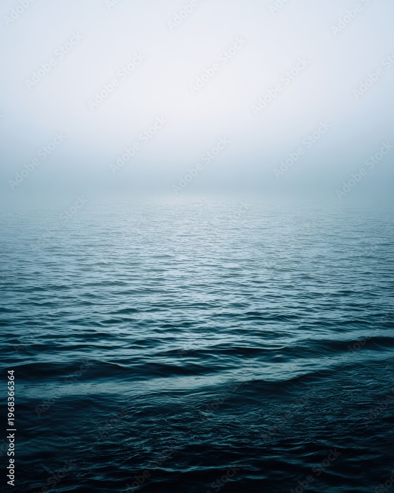 Fototapeta premium Fog over dark water minimal atmosphere mystery concept background copy space