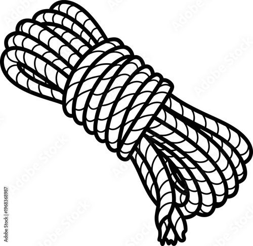 Coiled rope bundle