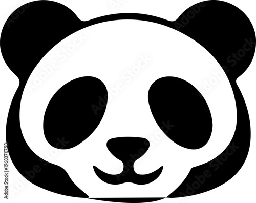 Panda Head Icon: A charming black and white panda icon, embodying the gentle nature of these beloved creatures.