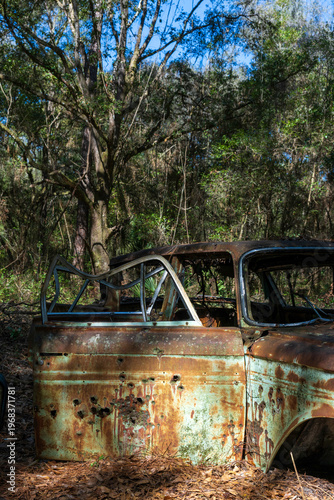 Abandoned vehicles in the Ocala forest